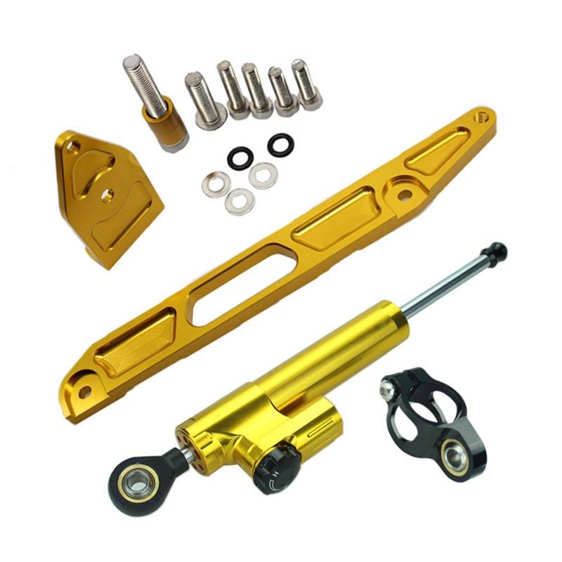 Dämpfer Lenkungsstabilisator Lenkungsdämpfer-Halterungssatz Für XJR1300 XJR 1300 1998–2015 CNC-Aluminium-Stabilisator Lineare Dämpfer Montageunterstützung Lenkungsdämpfer Motorräder Assy(T) von ATGQBCF