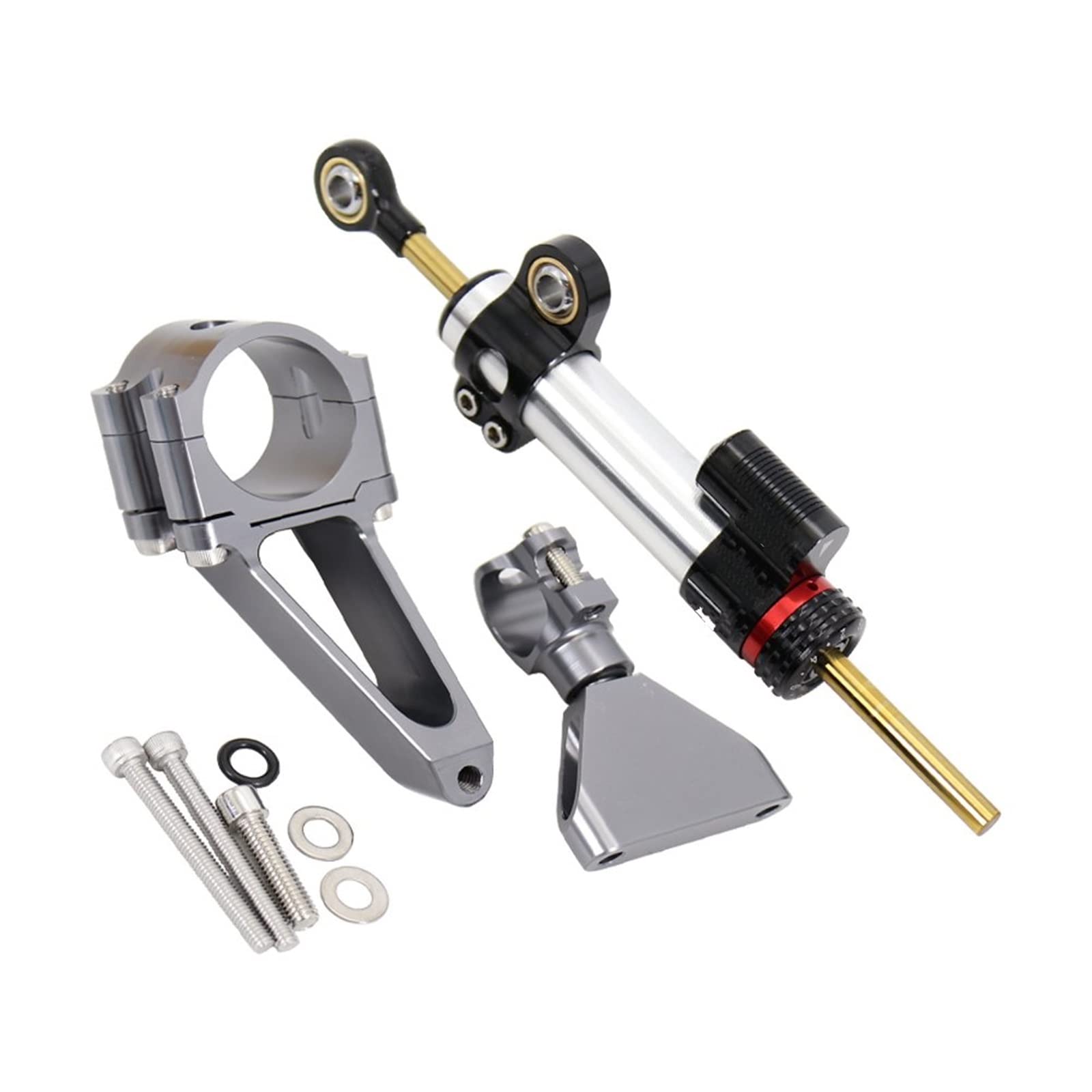 Dämpfer Lenkungsstabilisator Lenkungsdämpfer Stabilisator CNC Motorrad Halterung Montage Kit Unterstützung Für CBR600 F4i CBR 600 1999-2007 2006 2005 2004 2003 Lenkungsdämpfer Motorräder Assy(J) von ATGQBCF