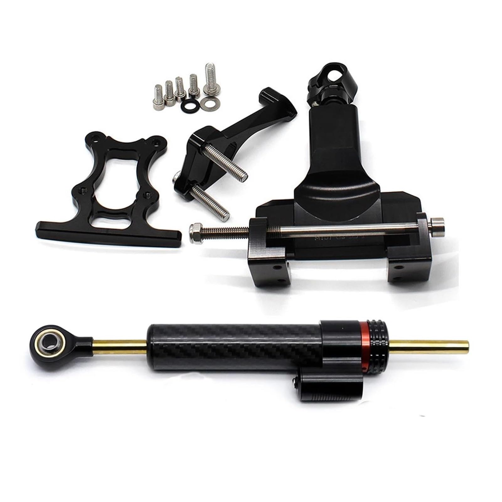 Dämpfer Lenkungsstabilisator Lenkungsdämpfer Stoßdämpfer Halterung Unterstützung Montage Kit Set FÜR MT-07 MT07 Für FZ07 FZ-07 2014-2020 Lenkungsdämpfer Motorräder Assy(Damper n Bracket F) von ATGQBCF