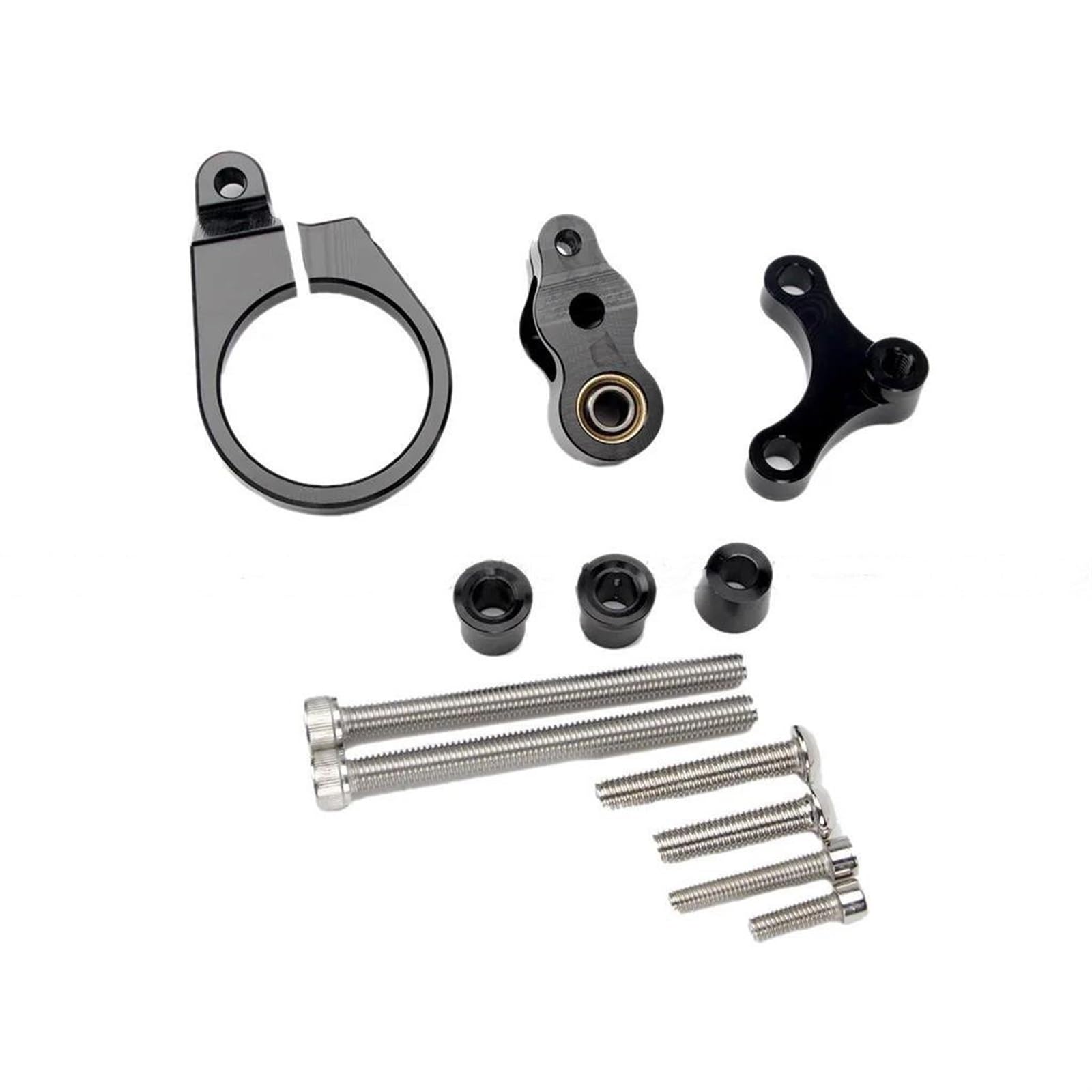 Dämpfer Lenkungsstabilisator Motorrad Lenkung Stabilisieren Dämpfer Halterung Montage Kit Für CBR650R 2019 2020 2021 2022 Lenkungsdämpfer Motorräder Assy(Just-Black-Holder) von ATGQBCF