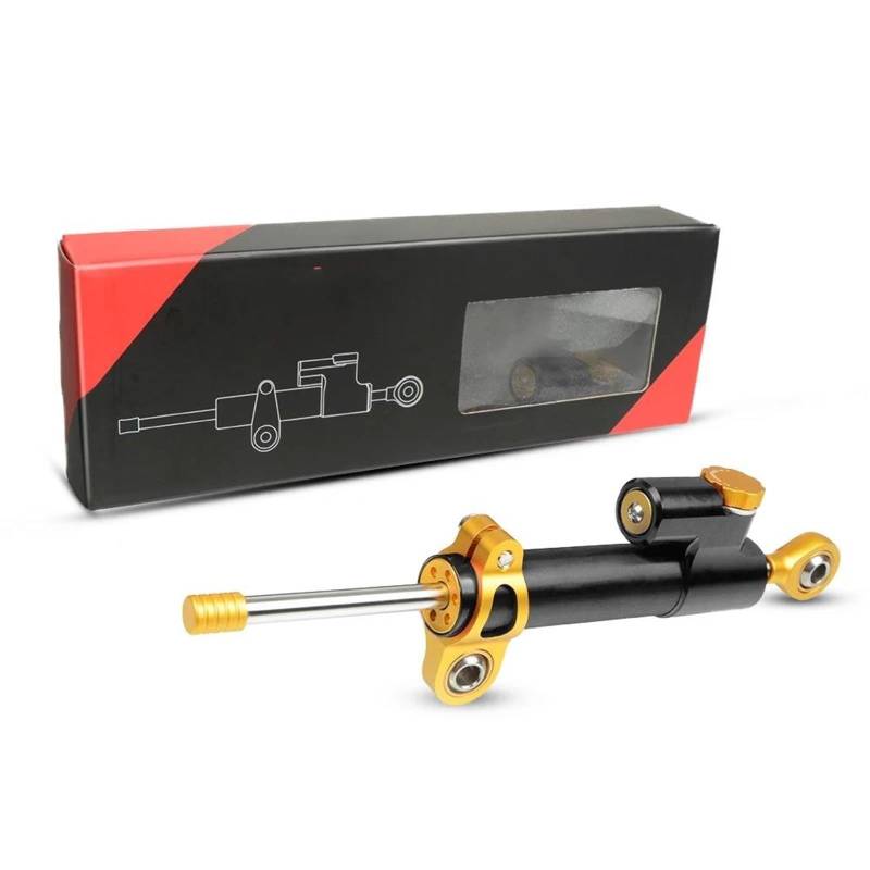 Dämpfer Lenkungsstabilisator Motorrad Lenkung Stabilisieren Dämpfer Halterung Montieren Für CB1000R 2008-2016 CNC Lenkungsdämpfer Motorräder Assy(Gold-Black) von ATGQBCF