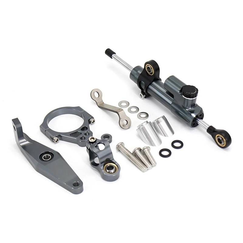 Dämpfer Lenkungsstabilisator Motorrad Lenkung Stabilisieren Dämpfer MT-09 SP Geschwindigkeit Wobble Sicherheit Kit 2021-2023 Für MT 09 Zubehör MT09 / SP Lenkungsdämpfer Motorräder Assy(Dark Grey) von ATGQBCF