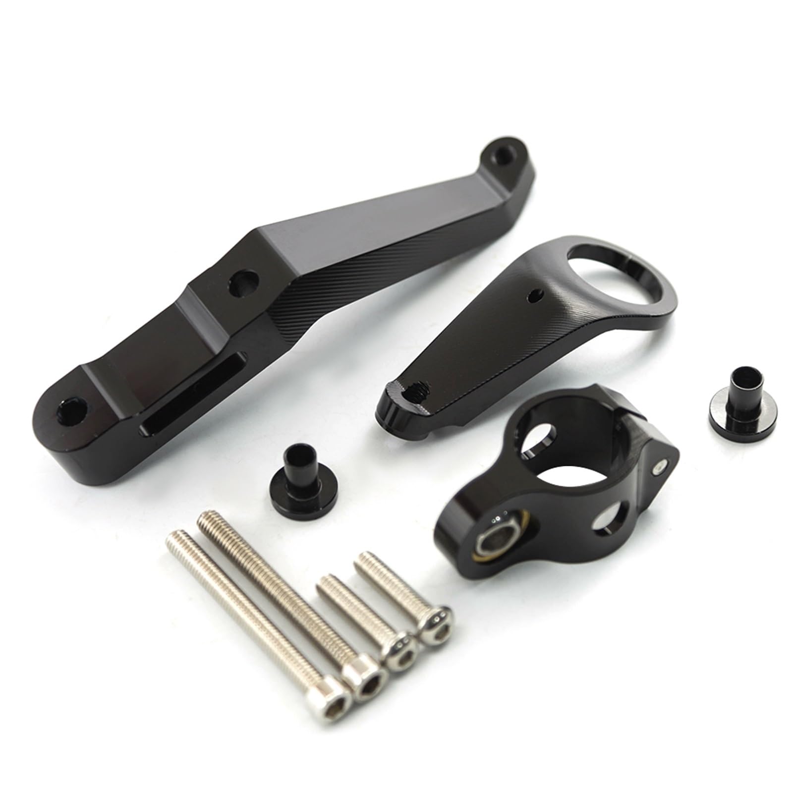 Dämpfer Lenkungsstabilisator Motorrad Lenkungsdämpfer Stabilisator Halterung CNC Aluminium Montage Unterstützung Kit Halter Für CBR954RR Für CBR 954RR 2002-2003 Lenkungsdämpfer Motorräder Assy(Black von ATGQBCF