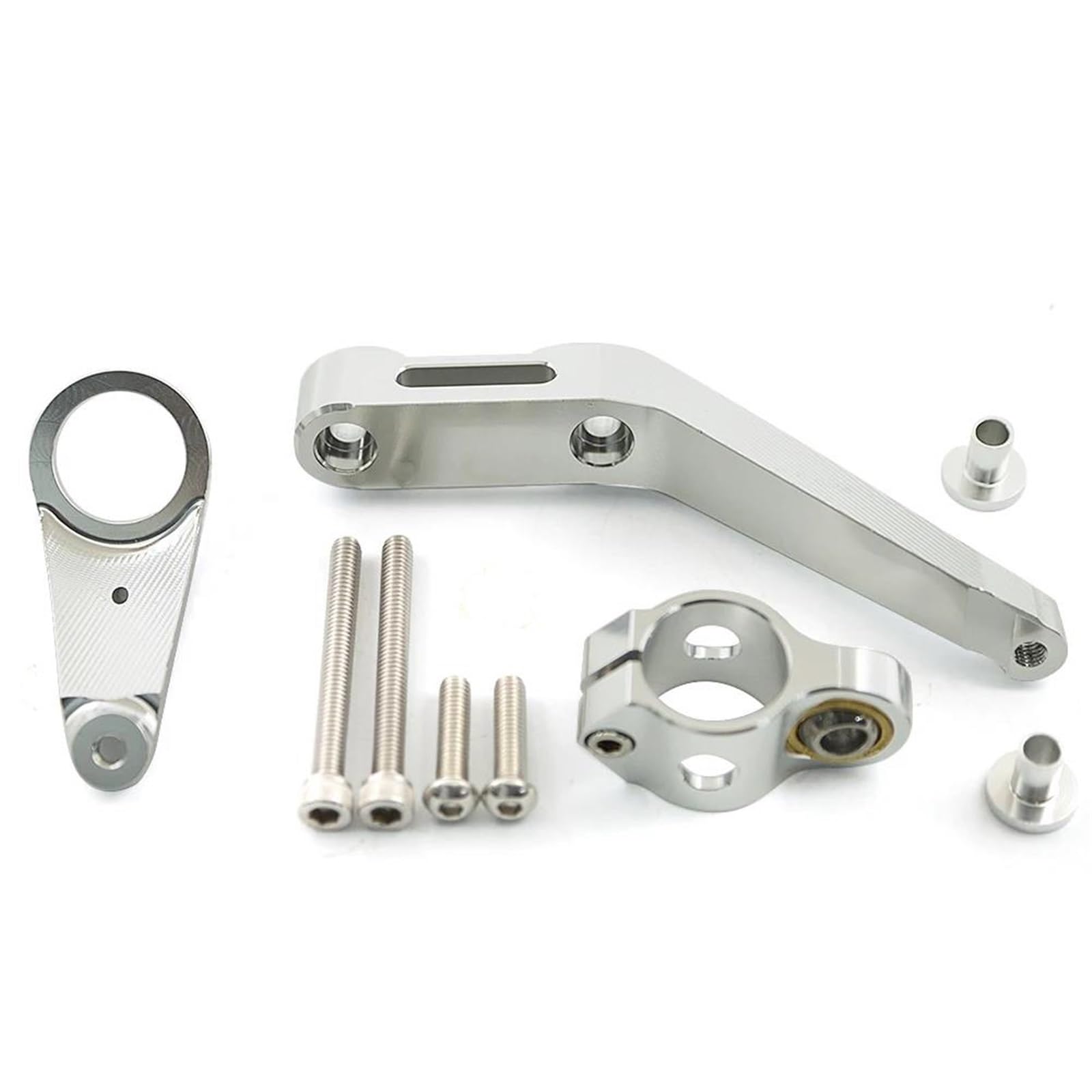 Dämpfer Lenkungsstabilisator Motorrad-Lenkungsdämpfer-Stabilisatorhalterung CNC-Aluminium-Montagehalterungssatzhalter Für CBR954RR 2002-2003 Lenkungsdämpfer Motorräder Assy(Silver) von ATGQBCF