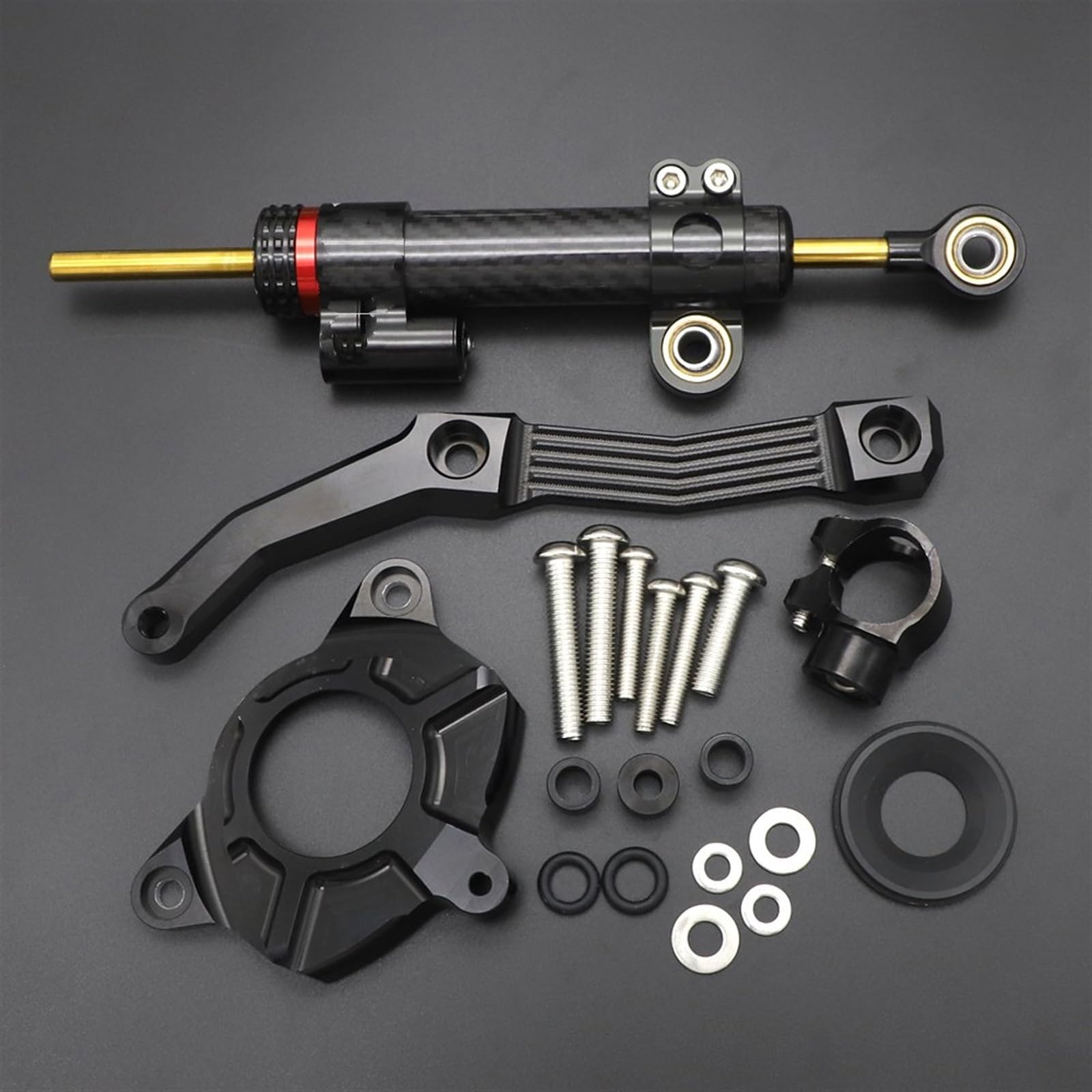 Dämpfer Lenkungsstabilisator Motorrad-Lenkungsstabilisator, CNC-Dämpfer, Lineare Umgekehrte Sicherheitssteuerung + Halterung Für Kawasaki Z1000 Z 1000 2010–2013 Lenkungsdämpfer Motorräder Assy(C) von ATGQBCF