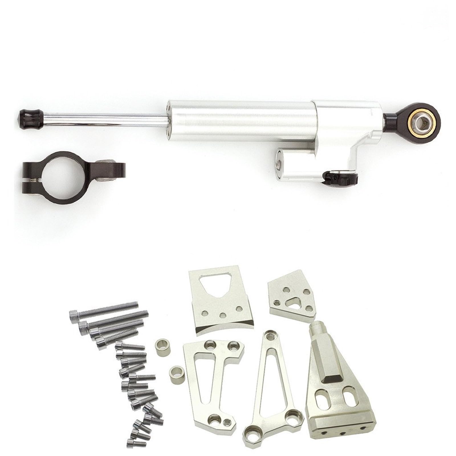 Dämpfer Lenkungsstabilisator Motorrad Stabilisator Dämpfer Lenkung Montage Halterung Halter Unterstützung Kit Set Für Kawasaki Für ER-6N Für NINJA400 2009-2011 2010 Lenkungsdämpfer Motorräder Assy(S von ATGQBCF