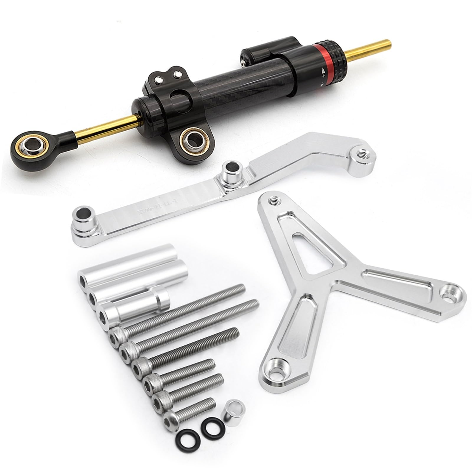 Dämpfer Lenkungsstabilisator Motorrad Stabilisator Lenkung Dämpfer Halterung Montage Kit Unterstützung Zubehör Für Tracer 900 MT-09 MT09 2021 2022 Lenkungsdämpfer Motorräder Assy(Damper n Bracket J) von ATGQBCF