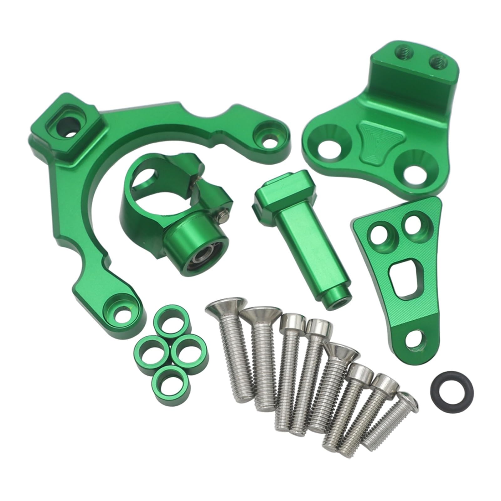 Dämpfer Lenkungsstabilisator Motorrad Stoßdämpfer Richtung Dämpfer Halterung Lenkung Puffer Ziehen Herrscher Titan Für Kawasaki Für Z900 2017-2021 Lenkungsdämpfer Motorräder Assy(Green,Type-A) von ATGQBCF