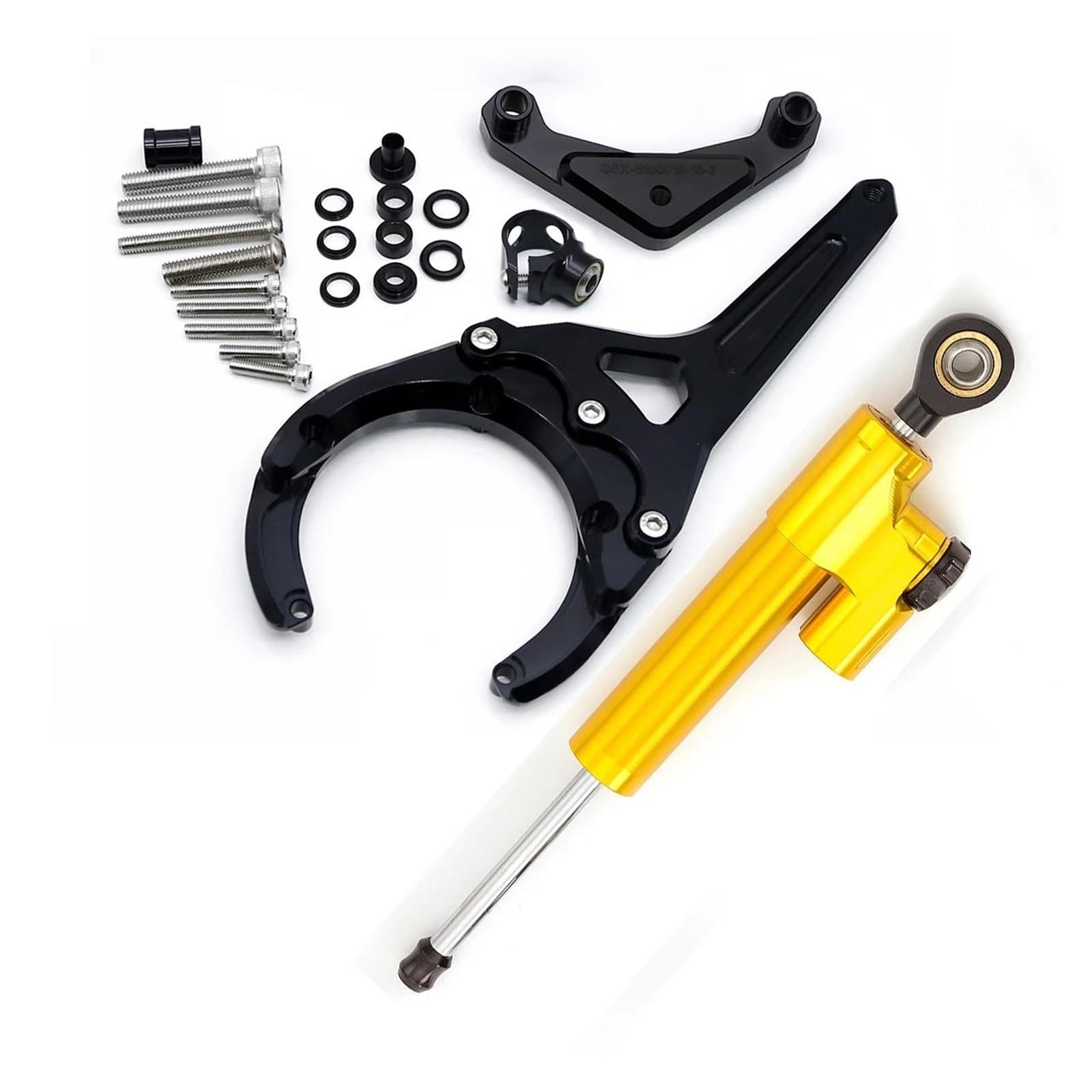 Dämpfer Lenkungsstabilisator Motorräder Lenkung Stabilisator Dämpfer Halterung Mount Kit Für Suzuki Für GSXS1000 Für GSX-S1000 Für GSXS 1000F/G 2016-2022 Lenkungsdämpfer Motorräder Assy(Gold) von ATGQBCF