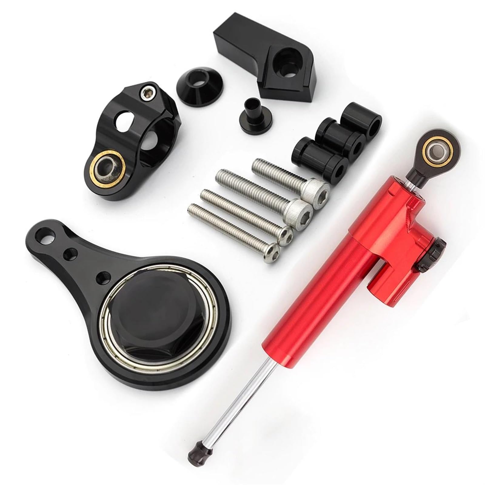 Dämpfer Lenkungsstabilisator Motorräder Lenkung Stabilisieren Dämpfer Halterung Montieren Montage Unterstützung Halter Kit SetFor Su Für KAWASAKI Für ZX636 ZX-6R 2005-2006 Lenkungsdämpfer Motorräder A von ATGQBCF