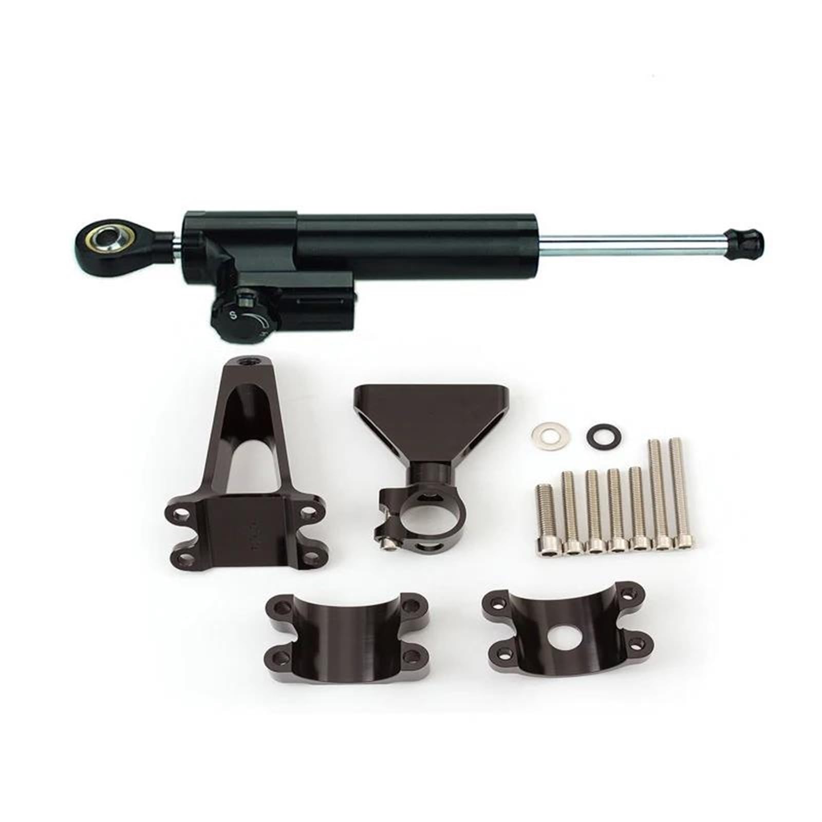 Dämpfer Lenkungsstabilisator Motorräder Lenkung Stabilisieren Dämpfer Montage Halterung Für CBR 600 F4 F4I 1999-2003 CNC Lenkungsdämpfer Motorräder Assy(Black) von ATGQBCF