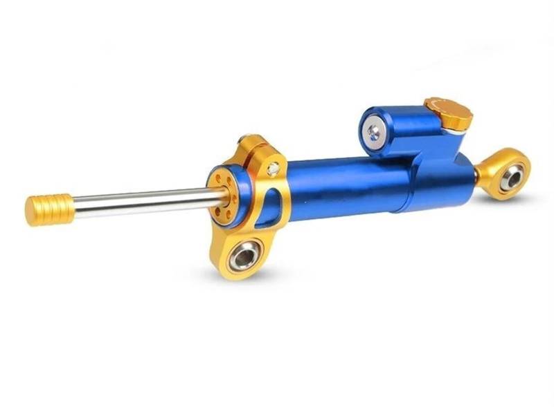 Dämpfer Lenkungsstabilisator Universal Aluminium Motorrad Dämpfer Lenkung Stabilisieren Sicherheit Control Für CBR929RR 2000 CNC Lenkungsdämpfer Motorräder Assy(Gold-Blue) von ATGQBCF