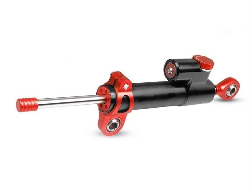 Dämpfer Lenkungsstabilisator Universal Aluminium Motorrad Dämpfer Lenkung Stabilisieren Sicherheit Control Für CBR929RR 2000 CNC Lenkungsdämpfer Motorräder Assy(Red-Black) von ATGQBCF