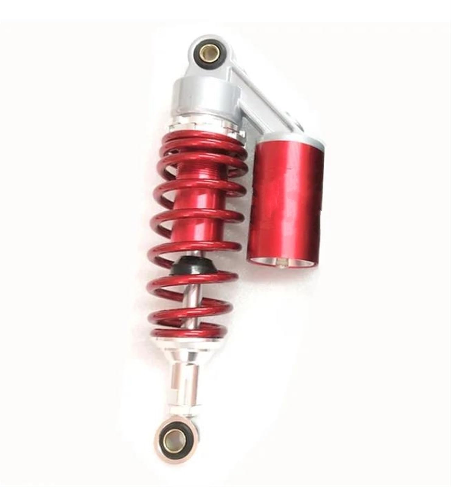 Dämpfer Lenkungsstabilisator Universal Motorrad Hinten Stoßdämpfer Elektrische Fahrzeug Bike Hinten Gabel Suspension Feder Für 265/280/290/300mm Roller ATV Lenkungsdämpfer Motorräder Assy(Red 265mm) von ATGQBCF