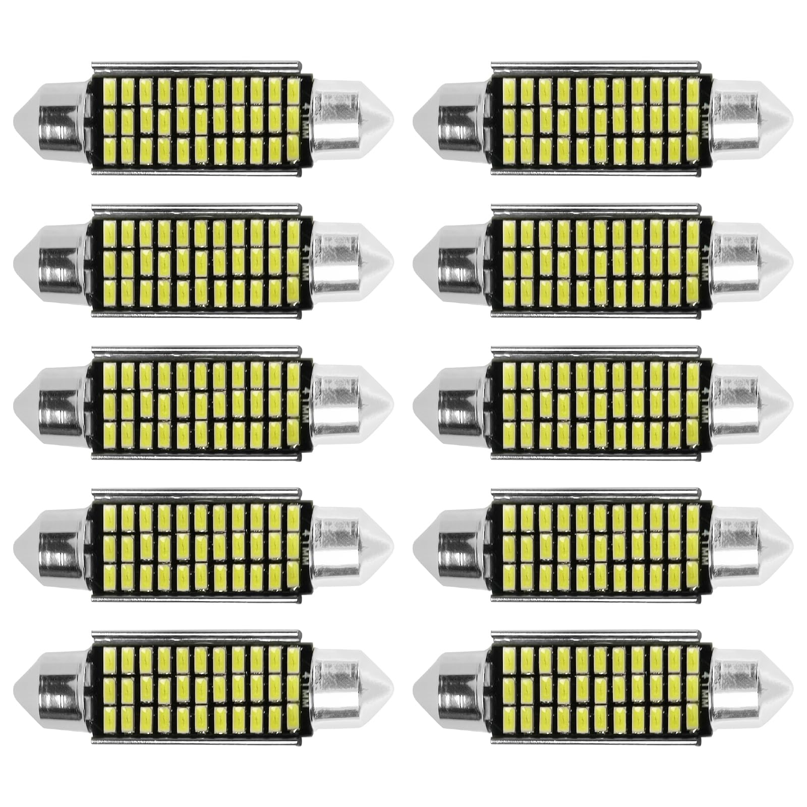 ATJTYSX 10 Stück 41MM Soffitte Auto LED Innenbeleuchtung, Auto Led-Lampe, Auto Innenraumbeleuchtung Birne, for Car, Truck, Motorhome, Van, Bus, Caravan, Boat von ATJTYSX