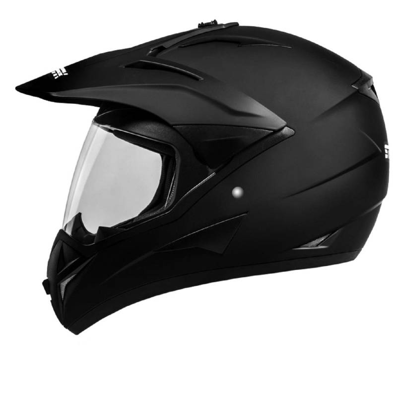 ATO-Moto 801 GS War Matt Enduro Helm mit Visier für Quad ATV Motocross Motorradhelm ECE 2205 Größe: XL 61cm von ATO Moto