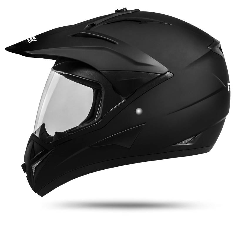 ATO Moto 801 GS War Matt Größe: L 59-60cm Enduro Helm mit Visier für Quad ATV Motocross Motorradhelm ECE 2205 von ATO Moto