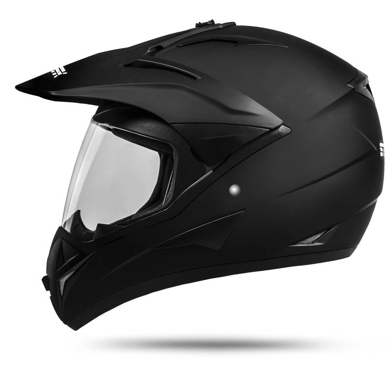 ATO Moto 801 GS War Matt Größe: L 59-60cm Enduro Helm mit Visier für Quad ATV Motocross Motorradhelm ECE 2205 von ATO Moto