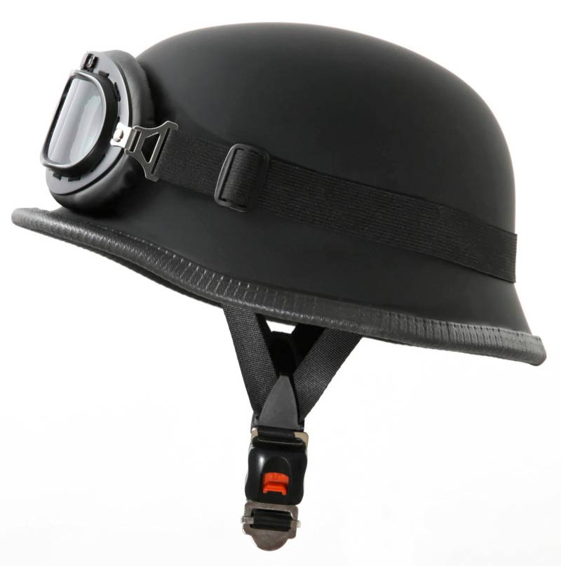 ATO WH1 Motorradhelm im Wehrmacht Style mit Fliegerbrille Größe XL 61cm von ATO Moto