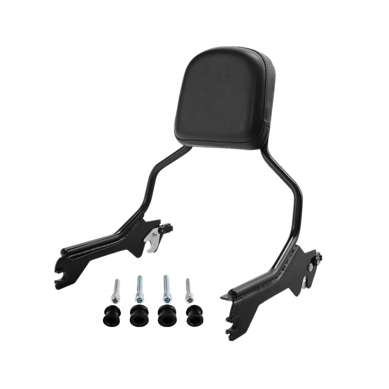 ATOULE Motorrad Sissy Bar Rückenlehne Gepäckträger Kompatibel Mit Harley Kompatibel Mit Softail Fat Boy Breakout FLFBS FXBRS 2018-2022 2019 2020 2021 Chrom/schwarz(Black and Docking) von ATOULE