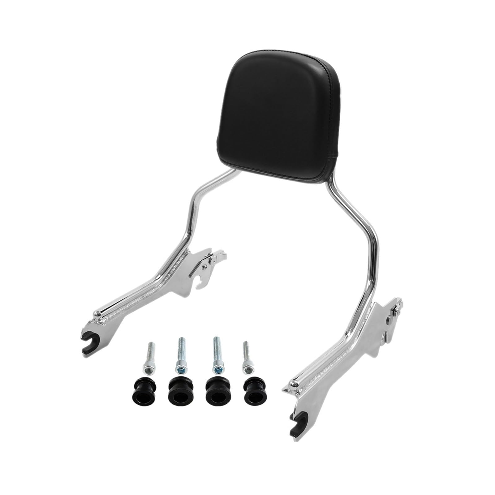 ATOULE Motorrad Sissy Bar Rückenlehne Gepäckträger Kompatibel Mit Harley Kompatibel Mit Softail Fat Boy Breakout FLFBS FXBRS 2018-2022 2019 2020 2021 Chrom/schwarz(Chrome and Docking) von ATOULE