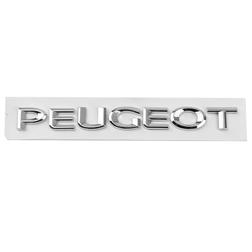 Auto Logo Emblem Badge für Peugeot 3008 2013-2016, Frontklappe Kofferraum Heckklappen Logo Aufkleber Emblem Abzeichen-Zubehör Dekoratives ABS Auto Styling,Silver-13.7 * 1.4CM von ATPOTP