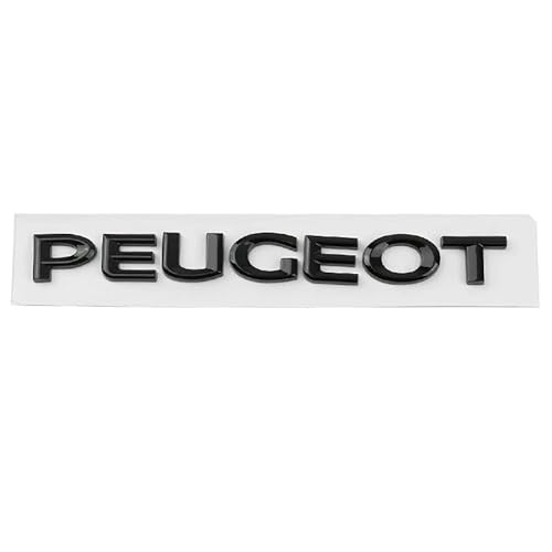 Auto Logo Emblem Badge für Peugeot e-LEGEND Concept 2018-2018, Frontklappe Kofferraum Heckklappen Logo Aufkleber Emblem Abzeichen-Zubehör Dekoratives ABS Auto Styling,Black-13.7 * 1.4CM von ATPOTP