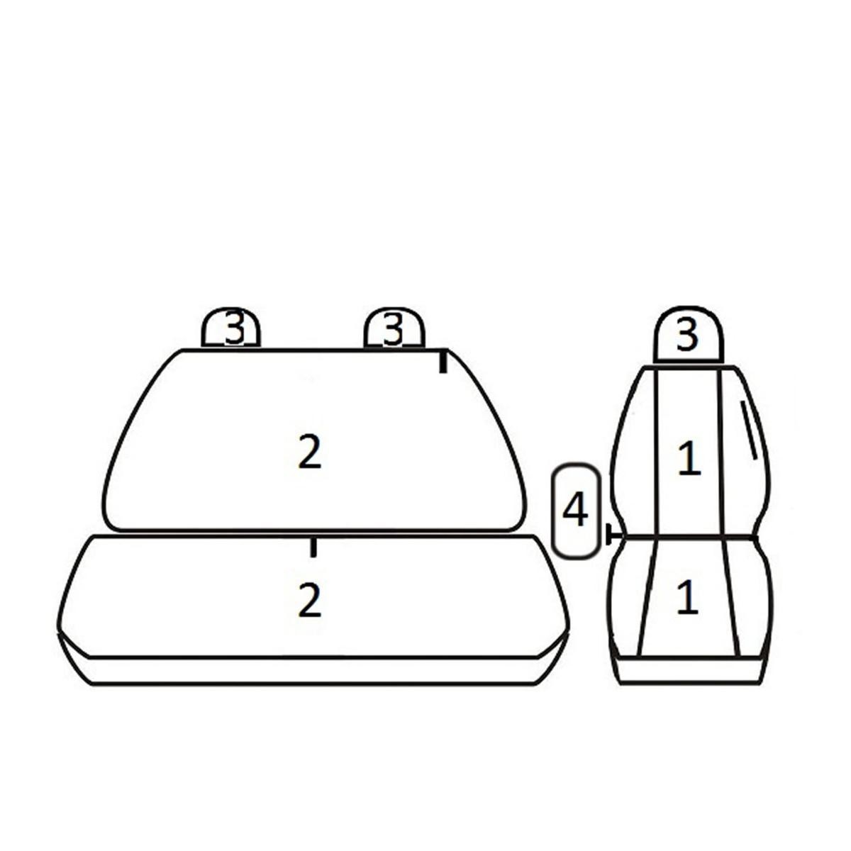 ATRA Sitzschonbezug PEUGEOT,TOYOTA,CITROËN S-/43_T06 von ATRA