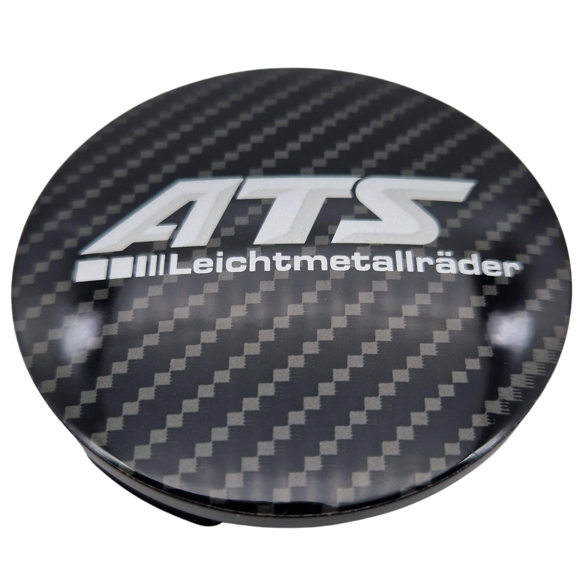 1X ATS Nabendeckel 64mm Carbon Look (N32) Logo 3D - Original Felgendeckel/Nabenkappe/Hubcap von ATS