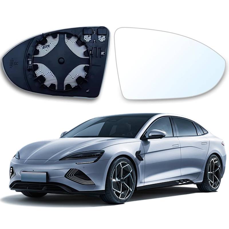 ATSGJLZN Golf 7 Spiegelglas Rechts, Spiegelglas Golf 7 Zubehör Beheizbar Asphärisch mit Trägerplatte OEM:V-W (5G0857522) von ATSGJLZN