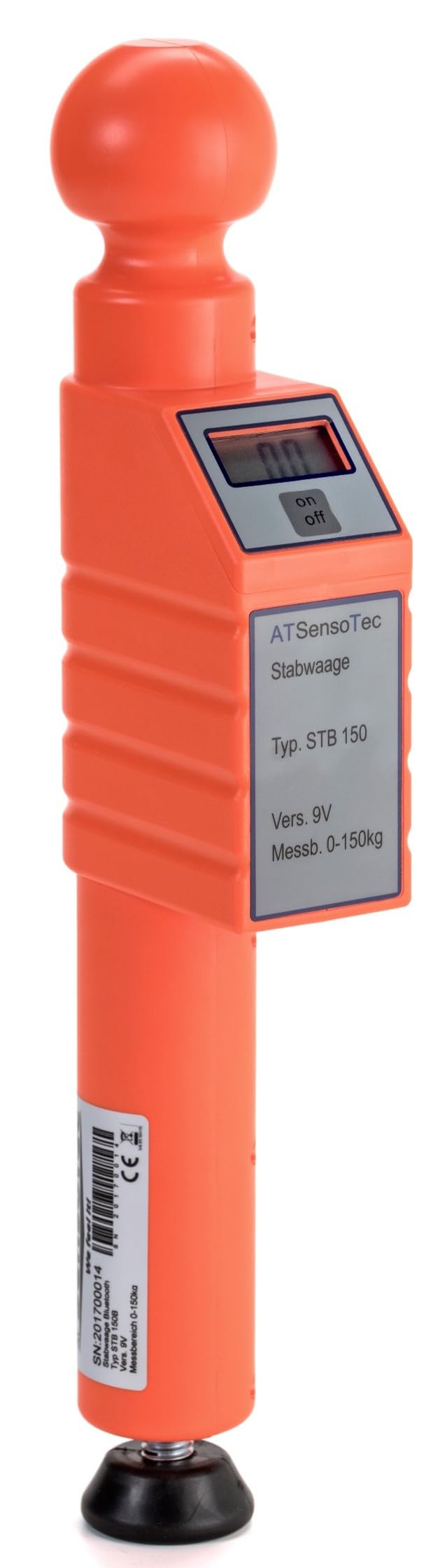 ATSensoTec Digitale Stützlastwaage bis 150kg (orange) - Caravaning Testsieger von ATSensoTec