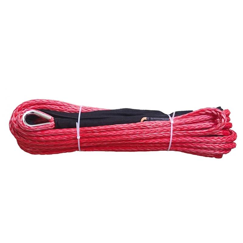 Abschleppseil Auto 10mm x 30m 4X4 Offroad 12000lbs elektrische Winde mit Plasmaseil Abschleppseil(Red) von ATUMY