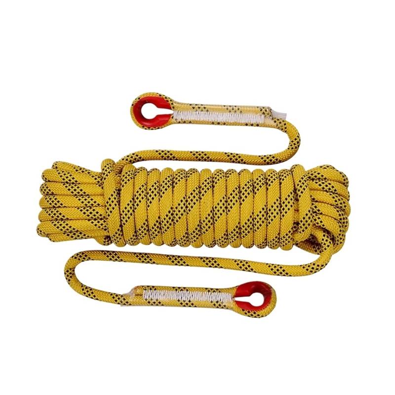 Abschleppseil Auto 12 mm 50 m Outdoor-Kletterseil, Fluchtrettung, statisches Seil, Felsausrüstung, Bergsteigen, Lebensader, Notfall-Überlebens-Sicherheitsausrüstung Abschleppseil(Yellow 30m) von ATUMY