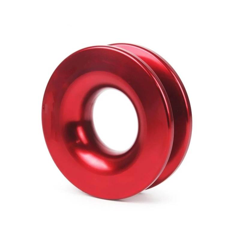 Abschleppseil Auto Aluminiumlegierung-Snatch-Recovery-Ring für Windenseil, Abschleppseil, Riemenscheibe, Offroad, weicher Schäkel, 38000 lbs, 1/2 x 22 Zoll Abschleppseil(1pc Ring red) von ATUMY