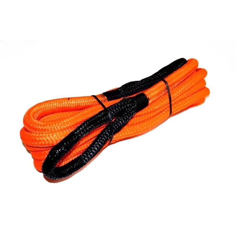 Abschleppseil Auto Doppelt geflochtenes kinetisches Nylon-Bergungsseil für LKW-Offroad-Autos als Abschleppseil Abschleppseil(19mm 9m orange) von ATUMY