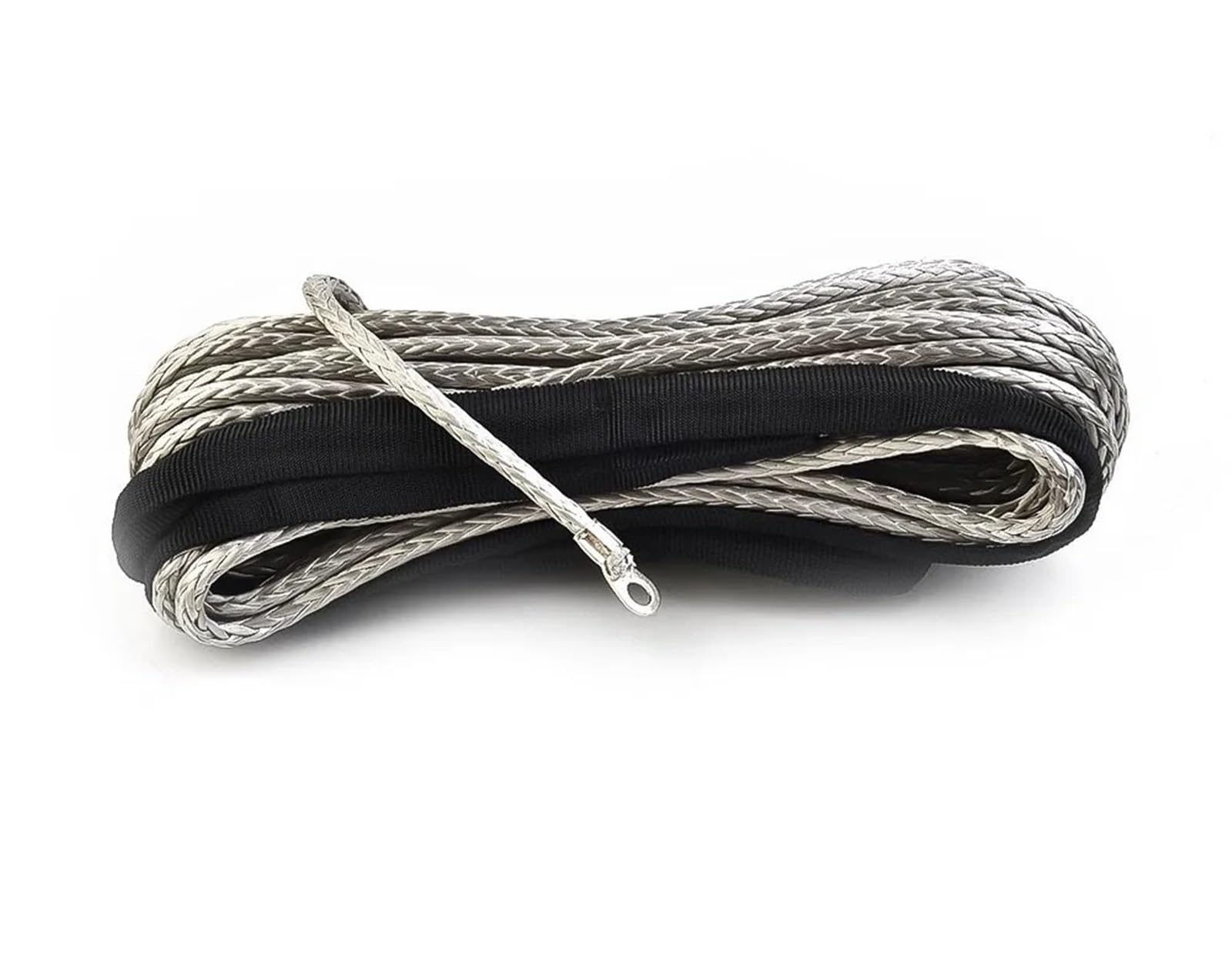 Abschleppseil Auto Windenseil-String-Line-Kabel mit Mantel, graues Synthetisches Schleppseil, ATV, UTV, Synthetisches Winden-Line-Kabel, 15 m Abschleppseil von ATUMY