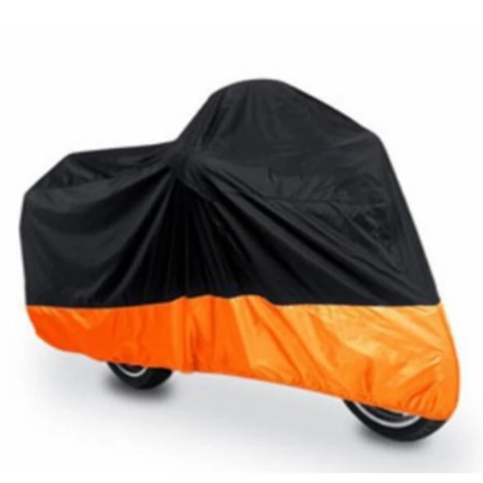 Motorrad Abdeckplane Für Motorradabdeckung, wasserdichter Motor, staubdicht, regendicht, widerstandsfähige Outdoor-Abdeckung, Allwetter-Fahrradabdeckung Motorradplane Abdeckung(Black And Orangler,3XL) von ATUMY