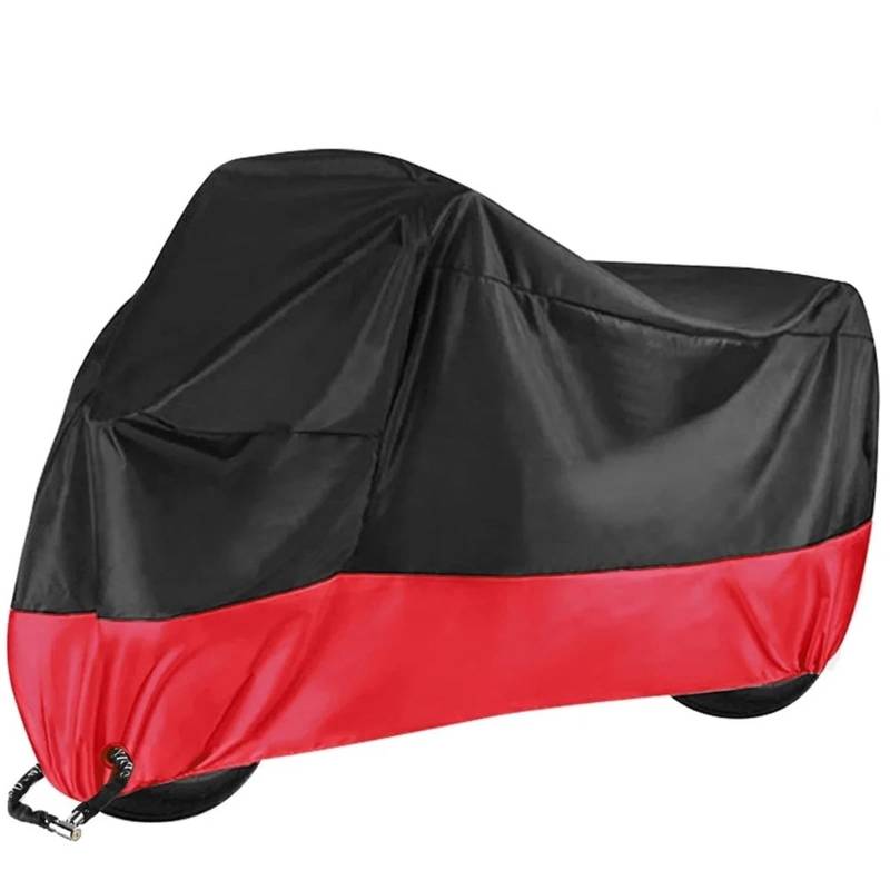 Motorrad Abdeckplane wasserdichte Motorradabdeckung Fahrrad für alle Jahreszeiten staubdicht UV-Schutz Outdoor Moto Scooter Neu Motorradplane Abdeckung(A3 red,2XL for 2101-2200mm) von ATUMY