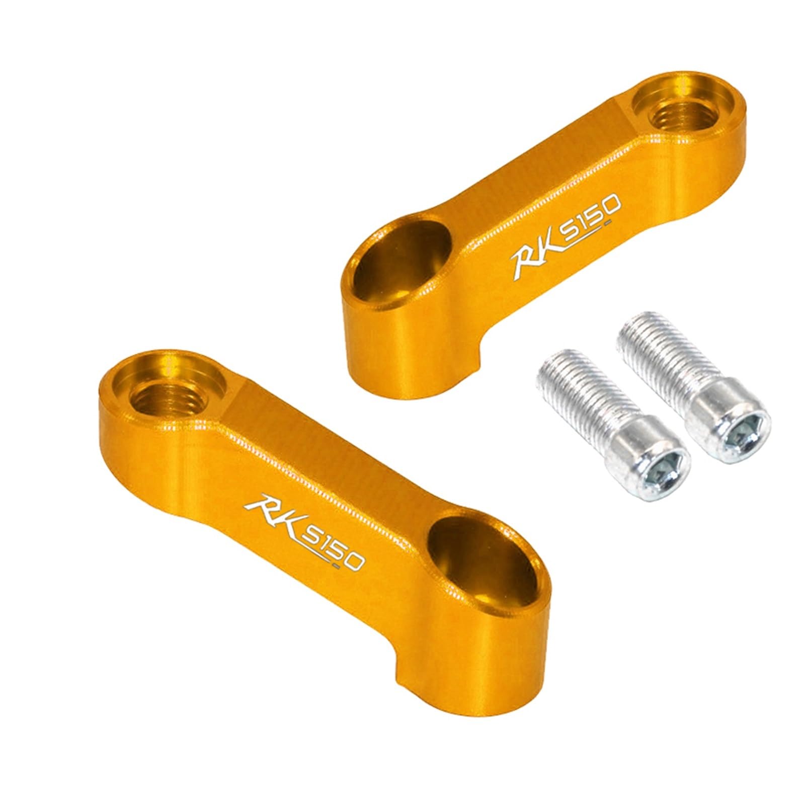 AUDSNI Spiegel Verlängerung Adapter Für Kymco RKS150 Motorrad-Rückspiegelverlängerung Riser Extender Adapter(Gold) von AUDSNI