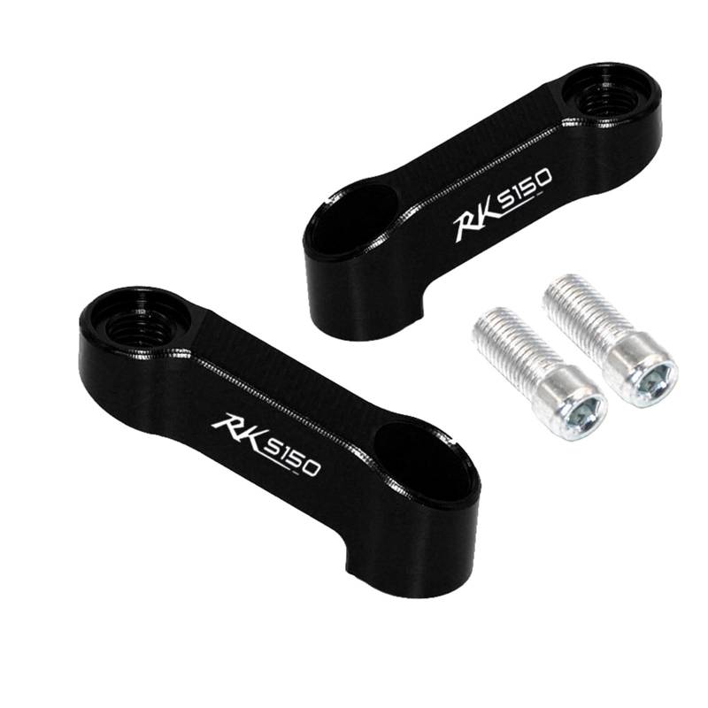 AUDSNI Spiegel Verlängerung Adapter Für Kymco RKS150 Motorrad-Rückspiegelverlängerung Riser Extender Adapter(Schwarz) von AUDSNI