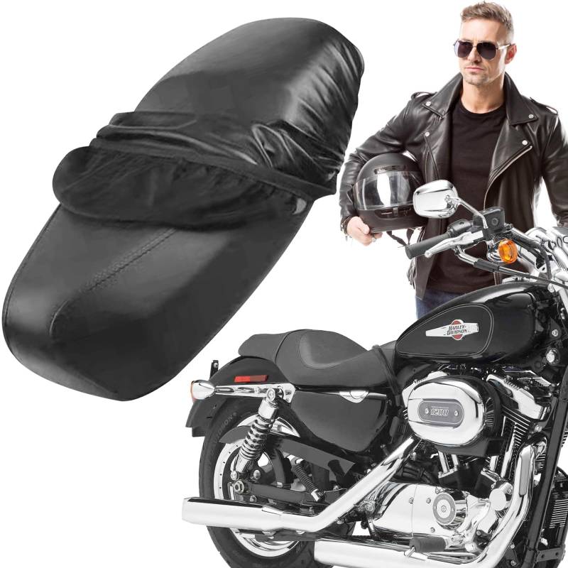 Motorrad Sitzbezug Universal,Elastische Sitzbezüge, Wasserdicht Regen Staub Sonnenschutz Motorrad Sitzabdeckung,Motorrad Roller Moped Sitzbezug,sitzbezug Roller mit Gummiband für Motorrad 78-88cm von AUEJACKY