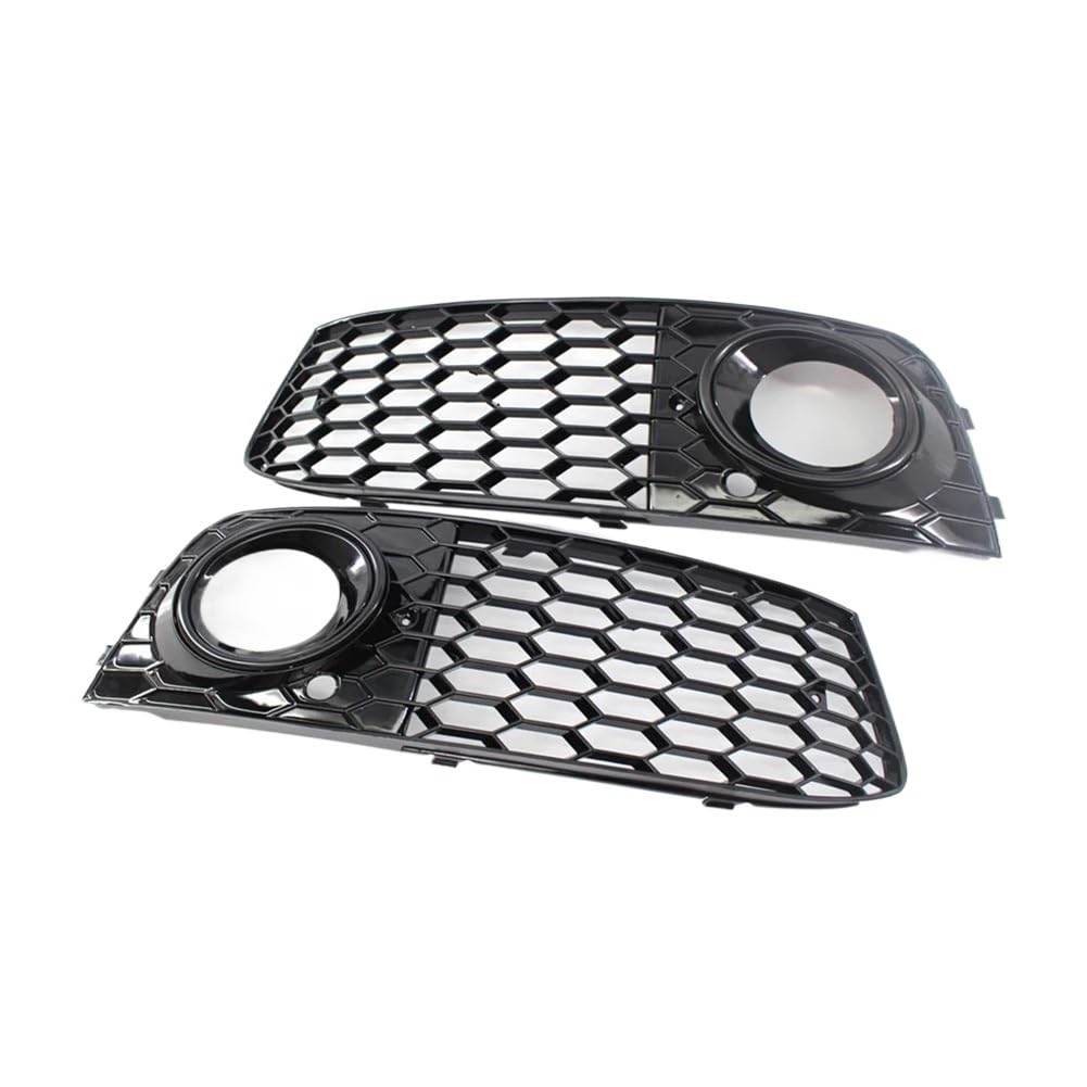 Auto-Frontgitter 1 Paar Auto Front Grill Mesh Links Rechts Grille Nebel Licht Lampe Abdeckung 8KD807682 8KD807681 Für A4 B8 2008-2012 Auto-Frontgrill von AUGUST SNOW