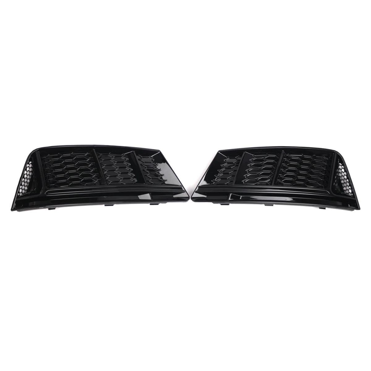 Auto-Frontgitter 1 Paar Glänzend Schwarz Auto Vorderen Stoßfänger Unteren Nebel Licht Lampe Grill Grille Abdeckung Für A4 B9 2016 2017 2018 Auto Zubehör Auto-Frontgrill von AUGUST SNOW