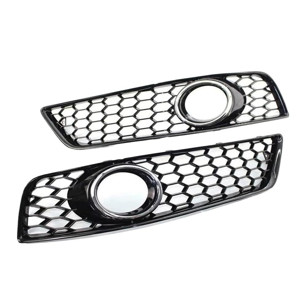 Auto-Frontgitter 2 Stücke Frontstoßstangengrill Netz Auto Nebelscheinwerfer Lampe Grillabdeckung Hex Für A3 8P 2009-2013 Auto-Frontgrill(Chrome) von AUGUST SNOW