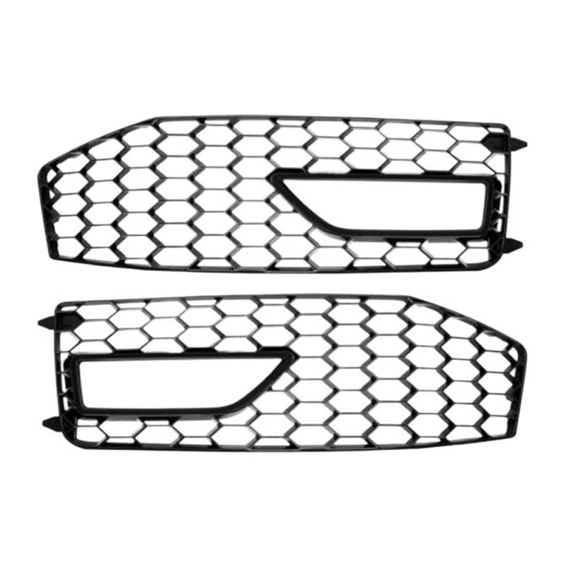 Auto-Frontgitter 2Pcs Auto Front Stoßstange Nebel Licht Gitter Waben Grille Abdeckung 8K0807681L 8K0807682M Für A4 B 8,5 RS4 Für S-Linie 2013-2016 Auto-Frontgrill von AUGUST SNOW