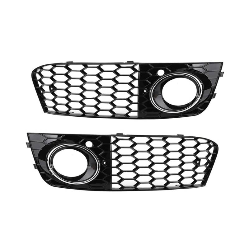 Auto-Frontgitter 8KD807682 8KD807681 Grill Teile Für A4 B8 RS4 2009 2010 2011 2012 Mesh Nebel Licht Öffnen Vent A4 Kühlergrill Intake Abdeckung Auto-Frontgrill(B) von AUGUST SNOW