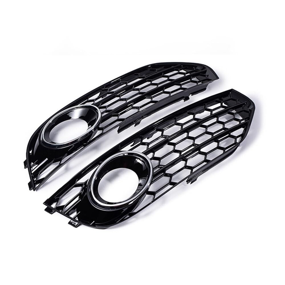 Auto-Frontgitter Auto Front Bumpe Mesh Grille Nebelscheinwerfer Grille Für A4 B8 B8.5 Allroad 2009-2015 Auto-Frontgrill(Chrome) von AUGUST SNOW