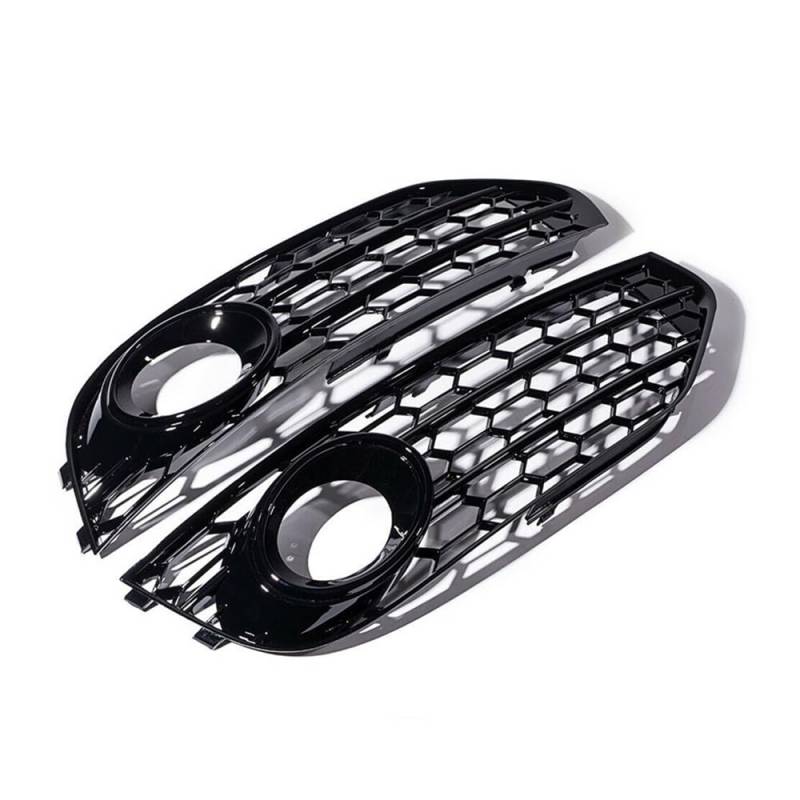 Auto-Frontgitter Auto Front Bumpe Mesh Grille Nebelscheinwerfer Grille Für A4 B8 B8.5 Allroad 2009-2015 Auto-Frontgrill(Zwart) von AUGUST SNOW