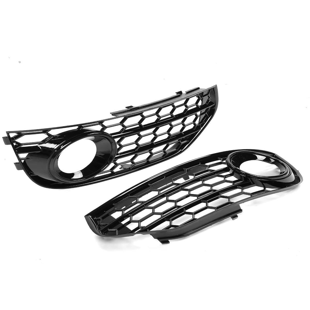 Auto-Frontgitter Auto Front Nebel Licht Kühlergrill Abdeckung Für A4 B8 B 8,5 Für ALLROAD 2009-2015 8K0807681J01C 8K0807682J01C Hex Nebel Lampe Grill Auto-Frontgrill von AUGUST SNOW