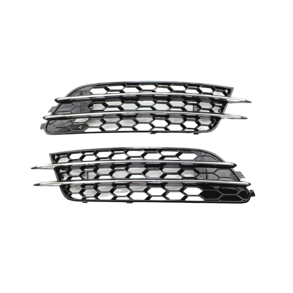 Auto-Frontgitter Auto Front Nebel Licht Kühlergrill Abdeckung Trim Für A6 C7 Limousine 2012-2015 Nebel Lampe Grill ABS Auto-Frontgrill(Chrome Silver) von AUGUST SNOW